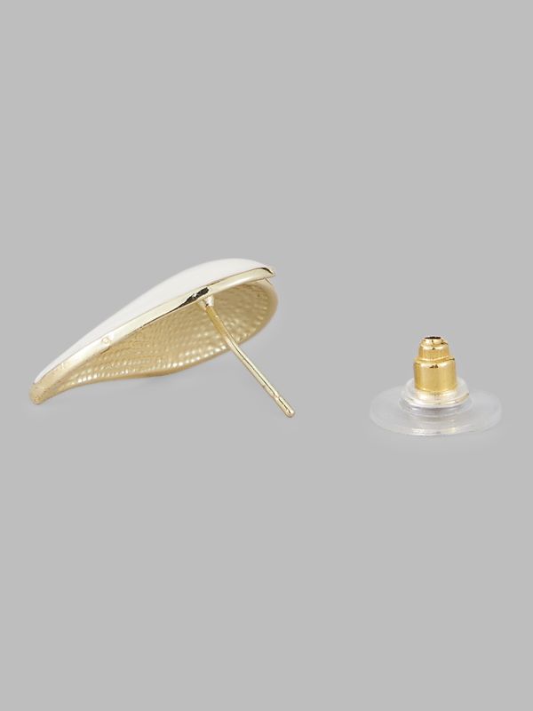 Globus Women Gold-Plated Leaf Shaped Studs