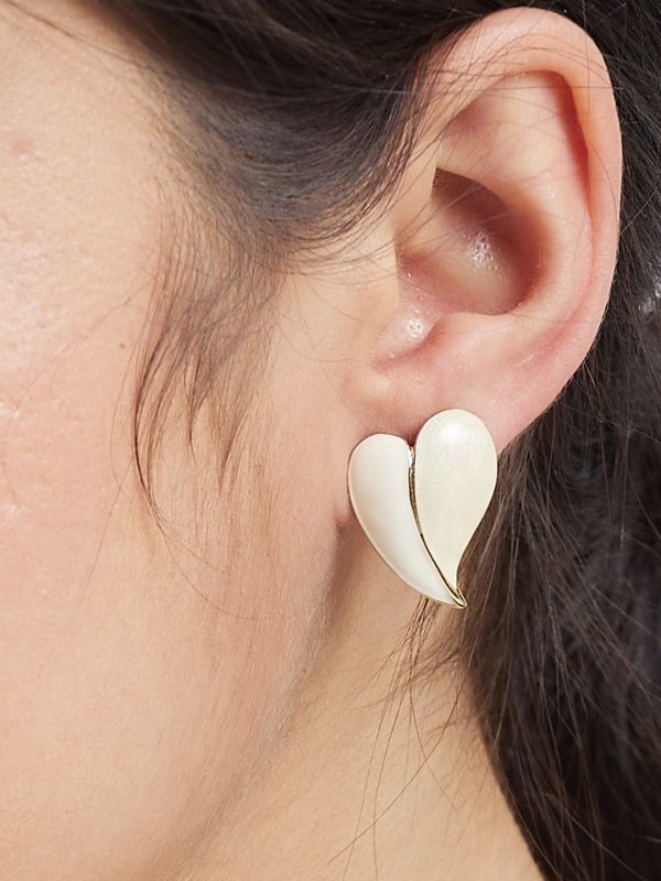 Globus Women Gold-Plated Leaf Shaped Studs