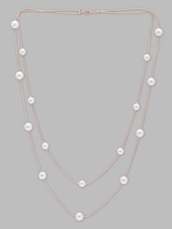 Globus Women Rose Gold-Plated Statement Necklace