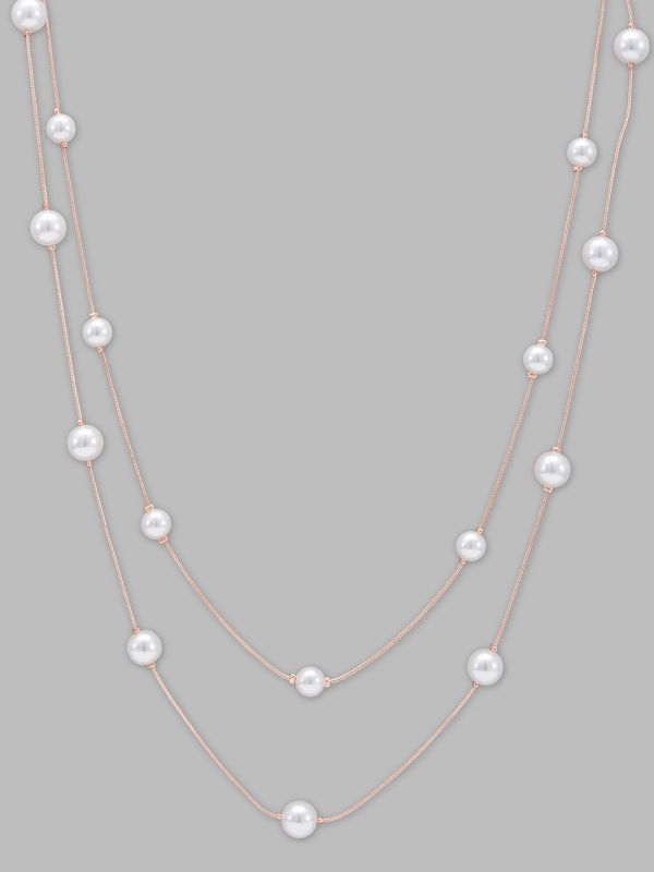 Globus Women Rose Gold-Plated Statement Necklace