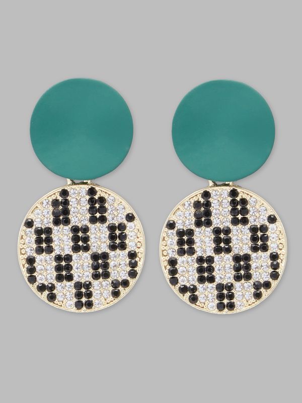 Globus Women Gold-Plated Geometric Drop Earrings