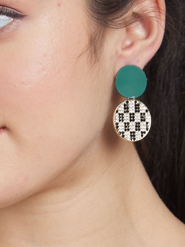 Globus Women Gold-Plated Geometric Drop Earrings