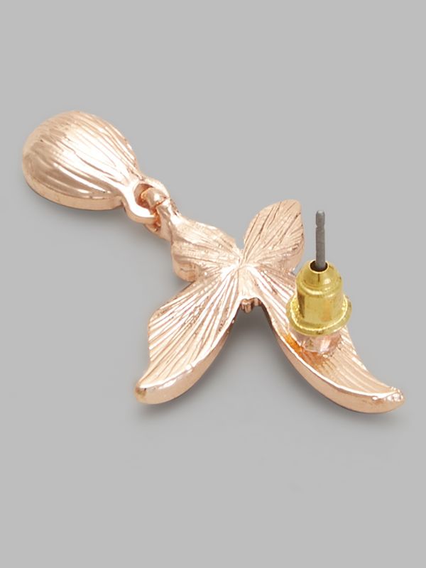Globus Women Rose Gold-Plated Quirky Drop Earrings