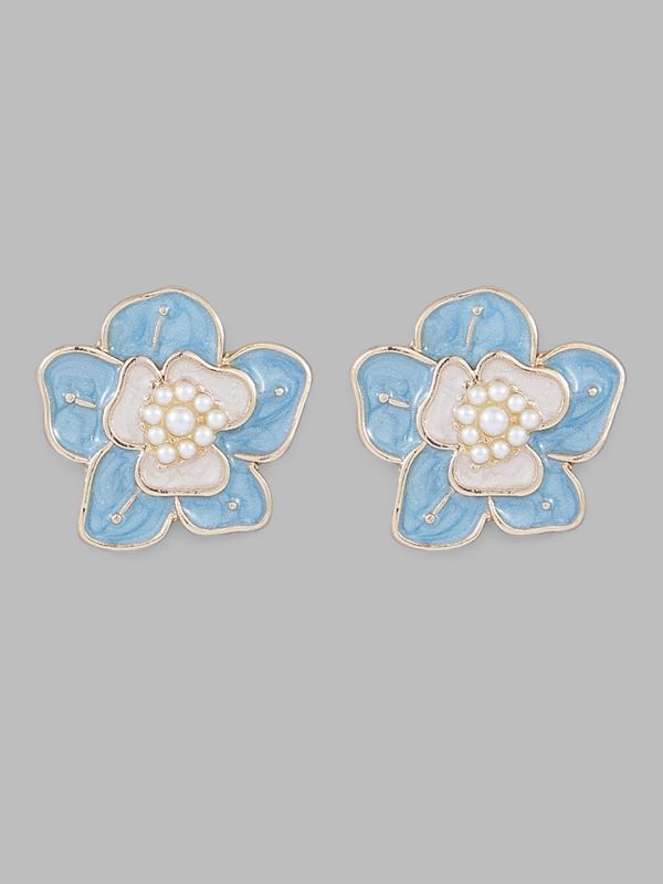 Globus Women Gold-Plated Floral Studs