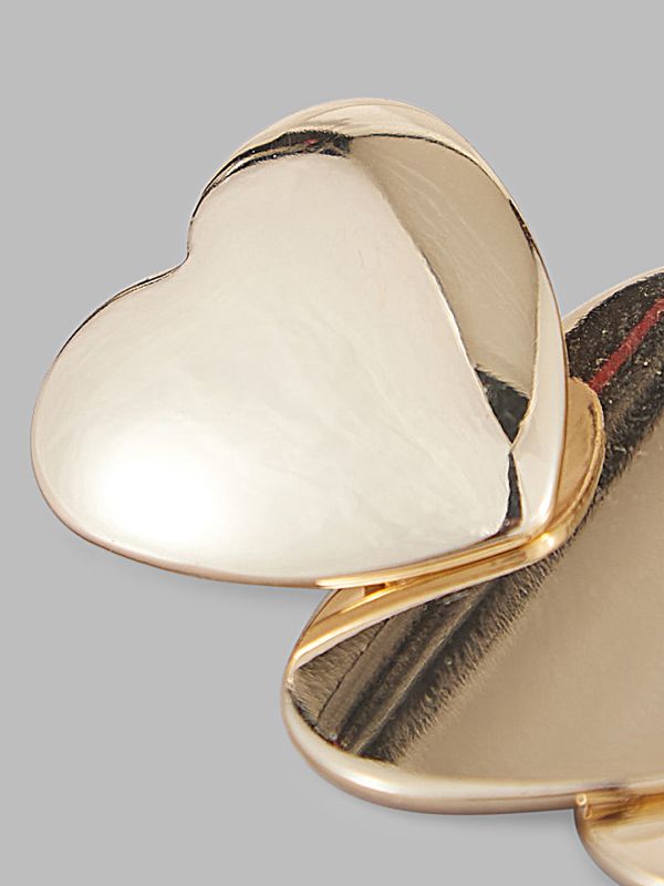 Globus Women Gold-Plated Heart Shaped Drop Earrings