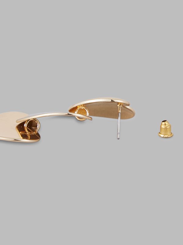 Globus Women Gold-Plated Heart Shaped Drop Earrings