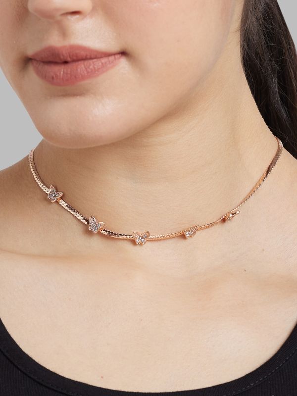 Globus Women Rose Gold-Plated Minimal Necklace