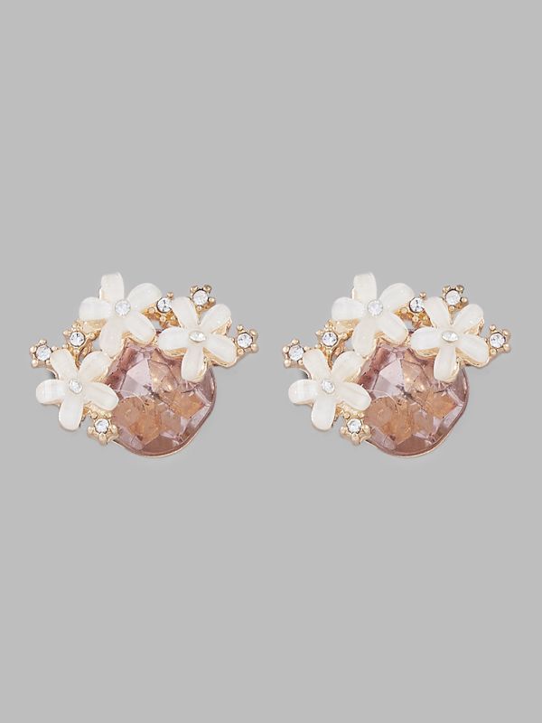 Globus Women Gold-Plated Floral Studs