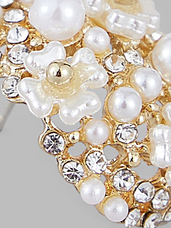 Globus Women Gold-Plated Floral Studs
