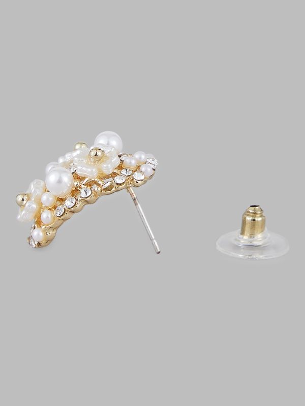 Globus Women Gold-Plated Floral Studs