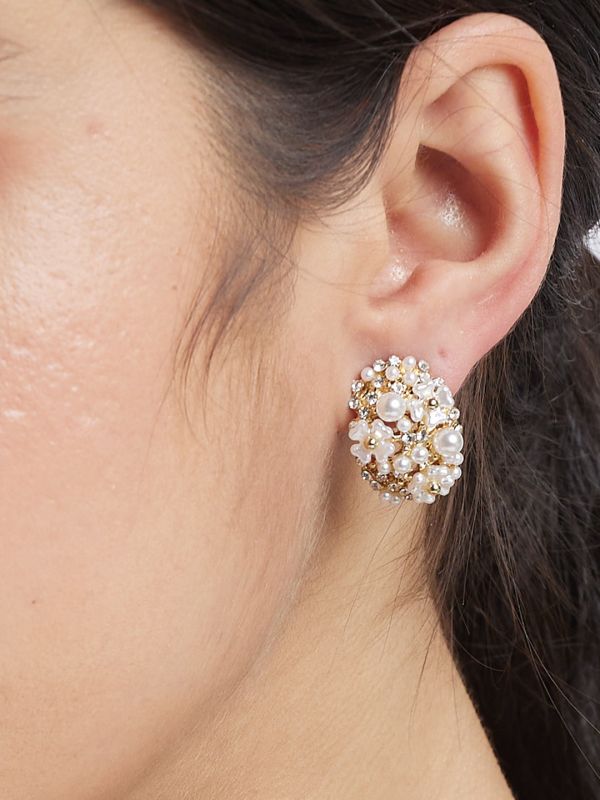Globus Women Gold-Plated Floral Studs