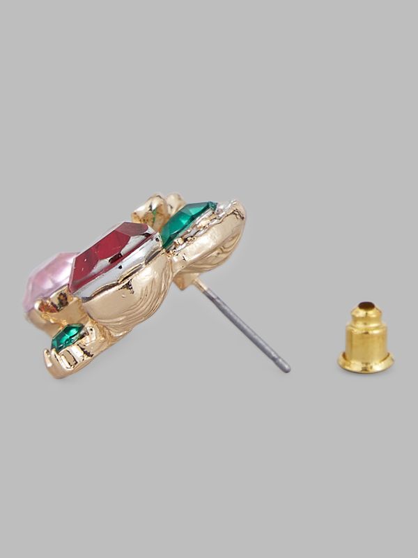 Globus Women Gold-Plated Floral Studs