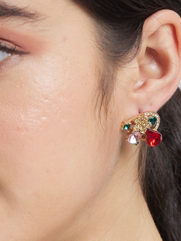 Globus Women Gold-Plated Floral Studs