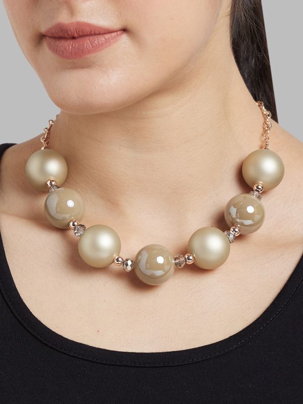 Globus Women Rose Gold-Plated Statement Necklace