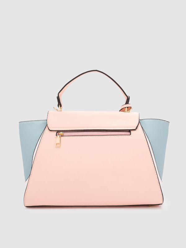Globus Women Nude Colourblocked Vegan Leather Handheld Bag
