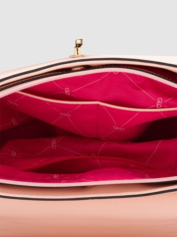 Globus Women Nude Colourblocked Vegan Leather Handheld Bag