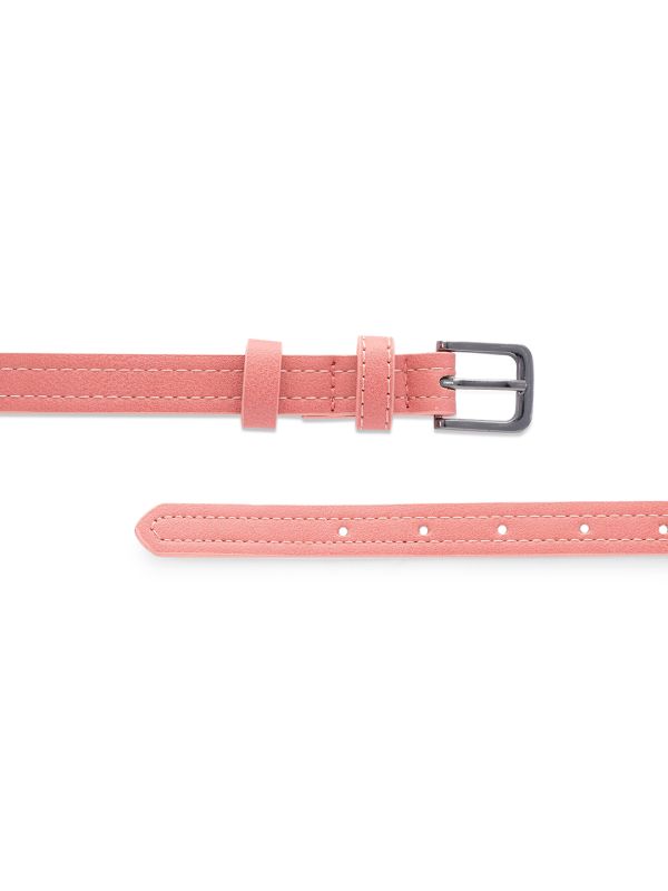 Globus Women Taupe Embellished Slim Fashion Belt