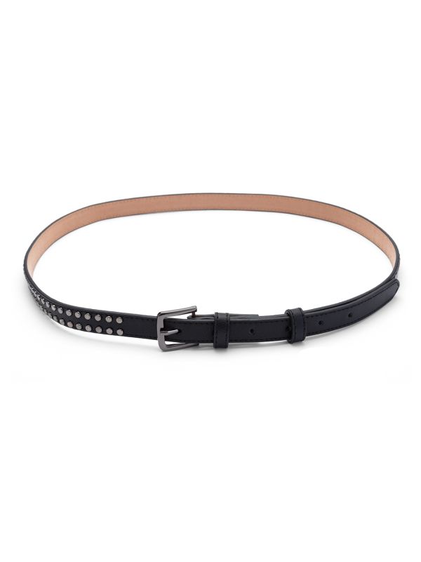 Globus Women Black Embellished Slim Fashion Belt
