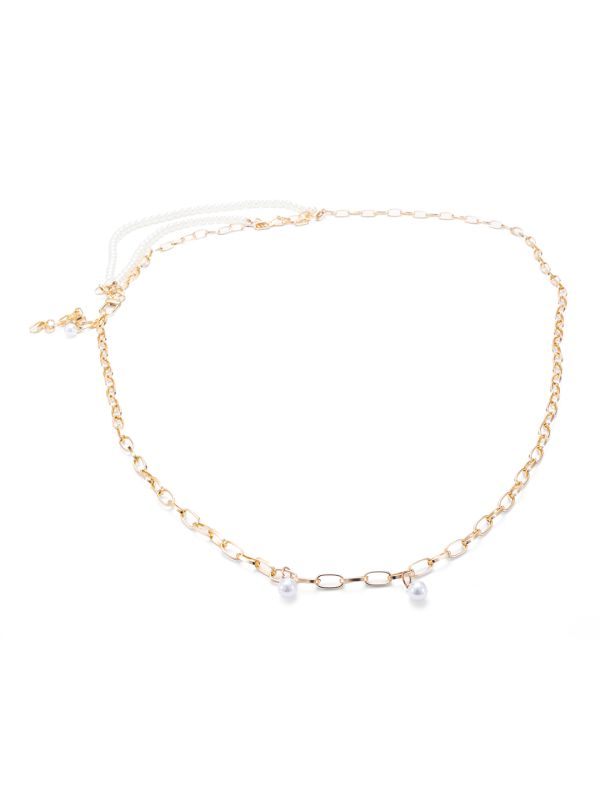 Globus Women Gold Embellished Slim Fashion Belt