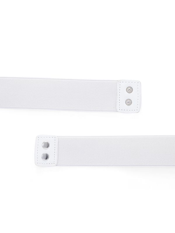 Globus Women White Solid Wide Fashion Belt