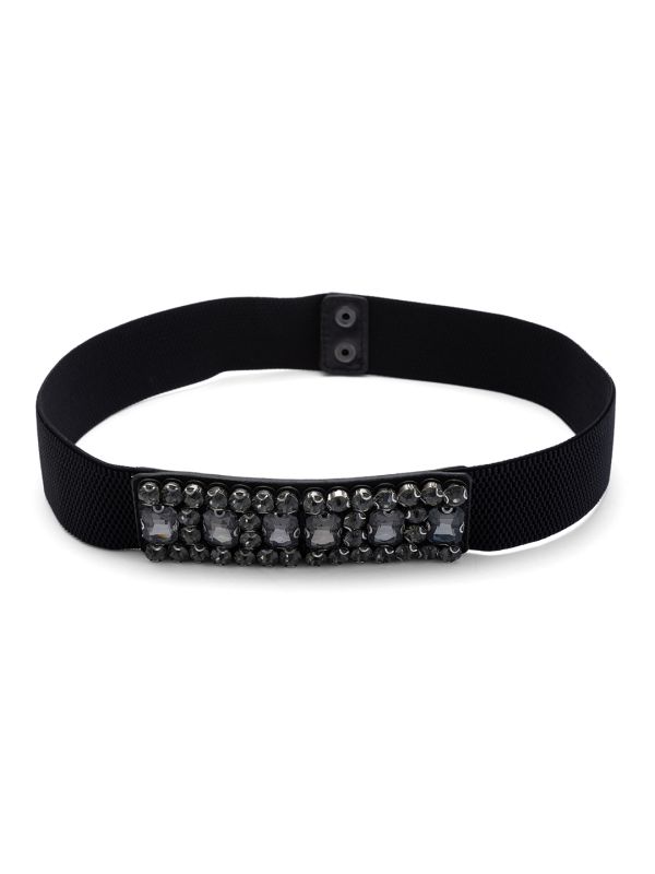 Globus Women Black Solid Wide Fashion Belt