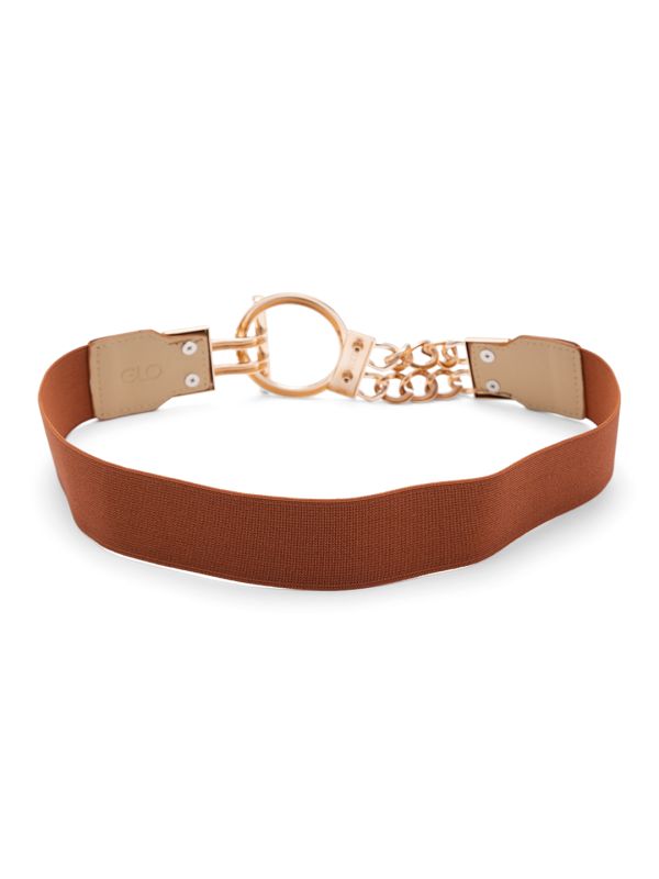Globus Women Tan Solid Wide Fashion Belt