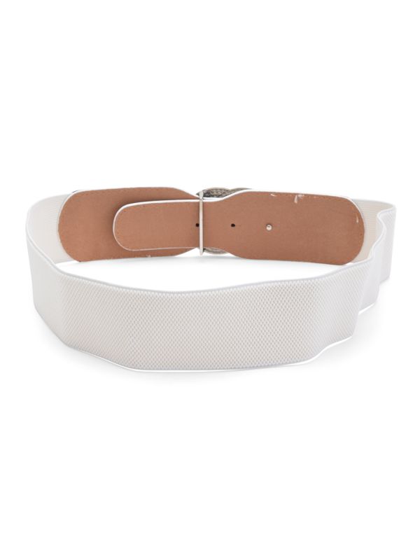 Globus Women White Solid Wide Fashion Belt
