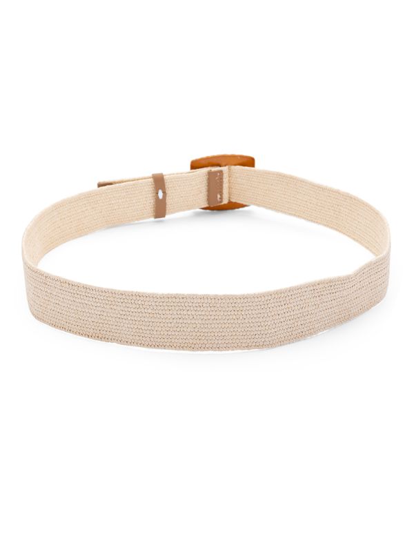 Globus Women Beige Woven Design Wide Fashion Belt