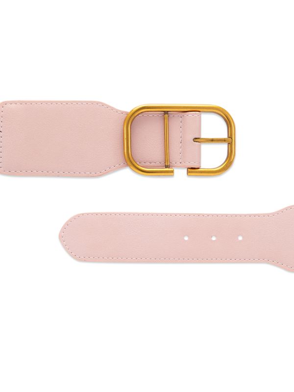 Globus Women Nude Solid Wide Fashion Belt