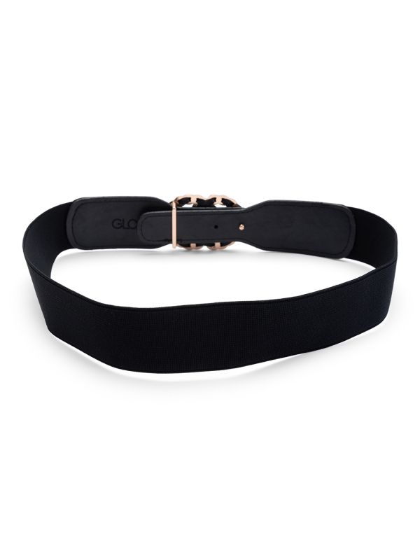 Globus Women Black Solid Wide Fashion Belt
