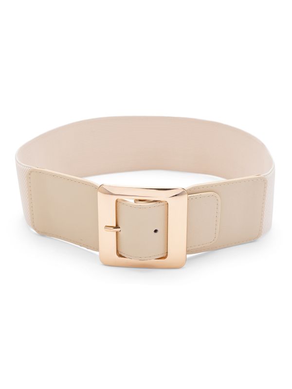 Globus Women Beige Solid Wide Fashion Belt