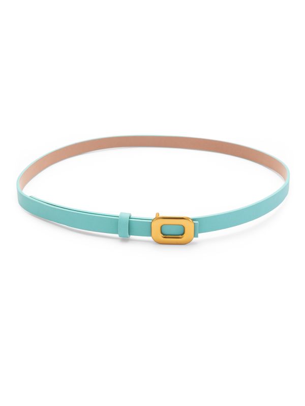 Globus Women Green Solid Slim Fashion Belt