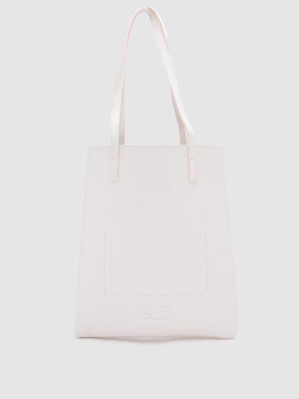 Globus Women White Printed Vegan Leather Handheld Bag
