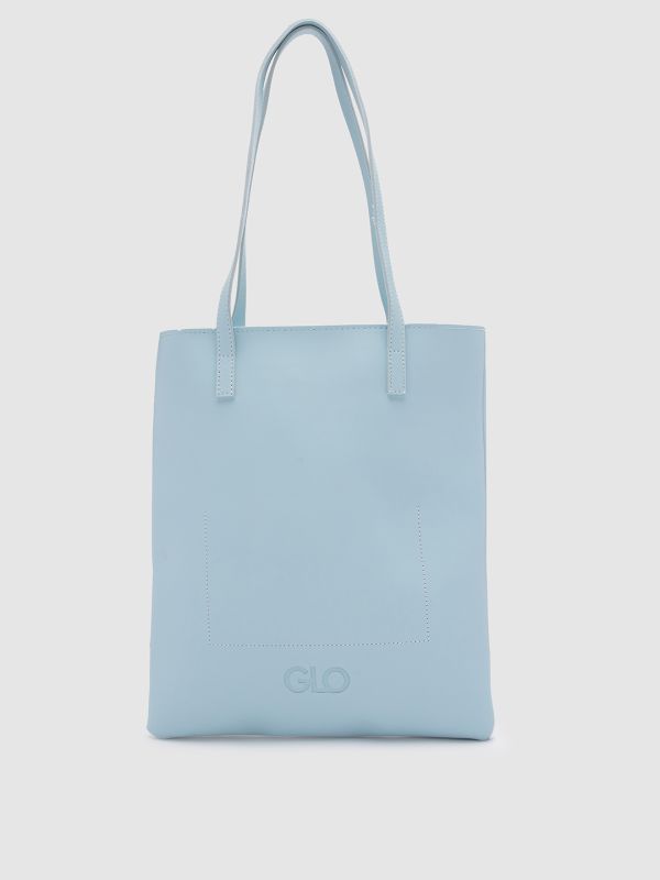 Globus Women Blue Printed Vegan Leather Handheld Bag
