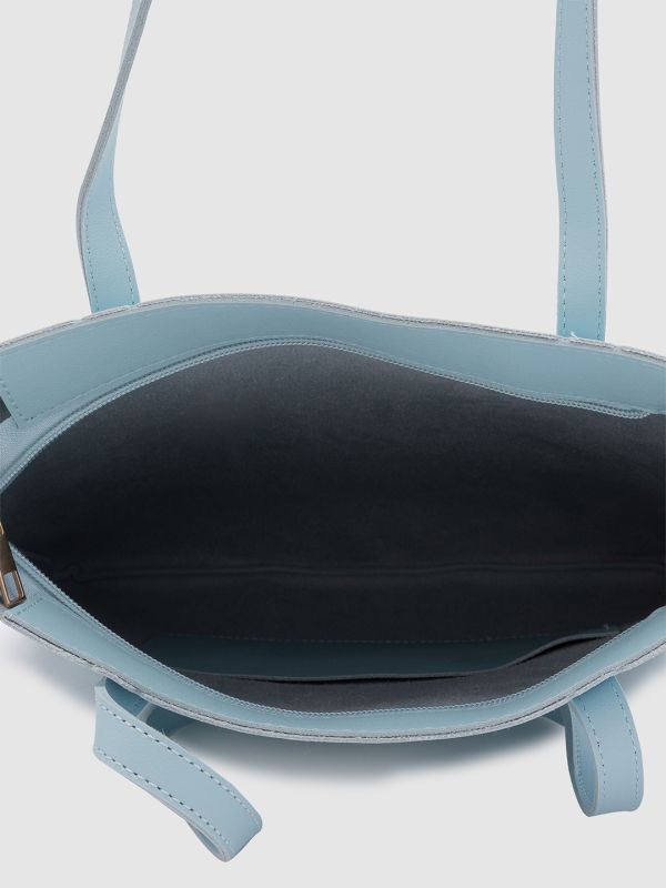 Globus Women Blue Printed Vegan Leather Handheld Bag