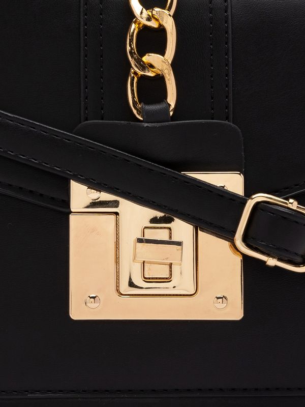 Globus Women Black Embellished Vegan Leather Handheld Bag