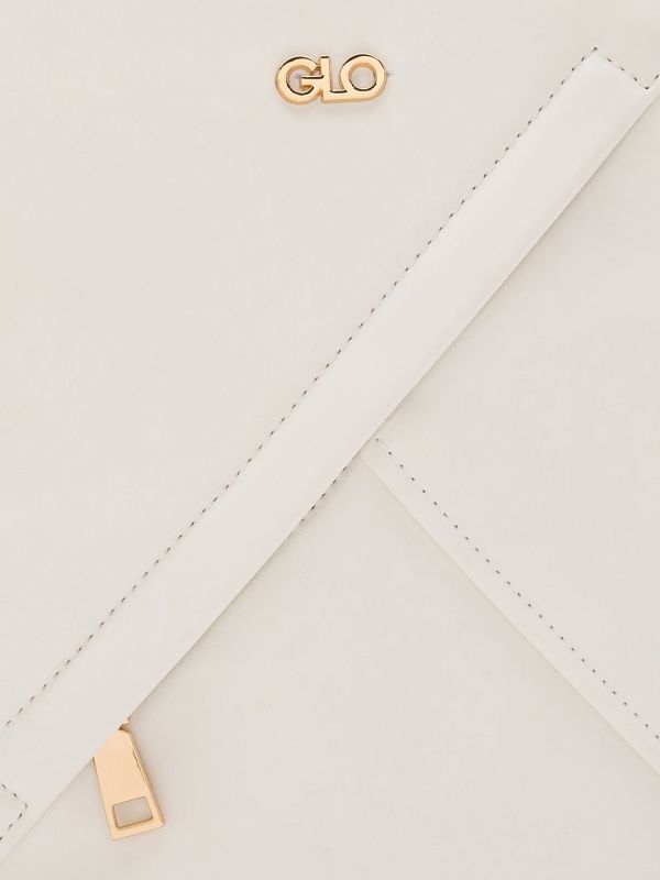Globus Women White Colourblocked Vegan Leather Backpack
