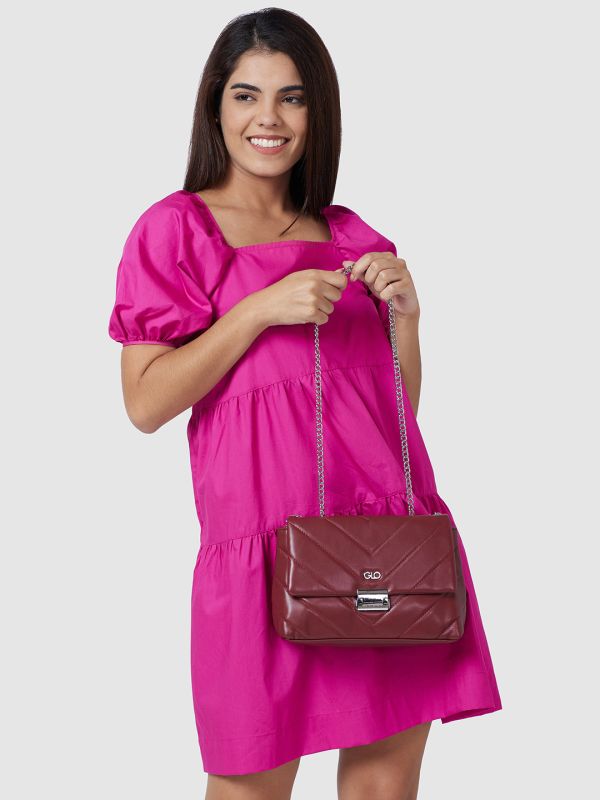 Globus Women Solid Vegan Leather Shoulder Bag
