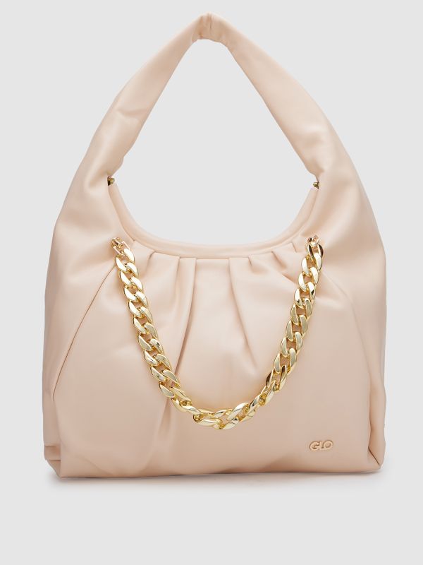Globus Women Solid Vegan Leather Hobo Bag