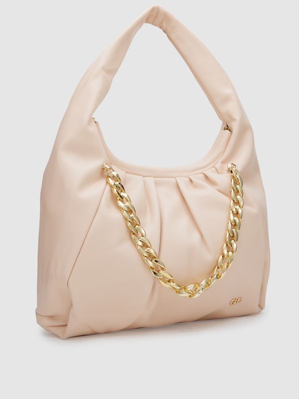 Globus Women Solid Vegan Leather Hobo Bag