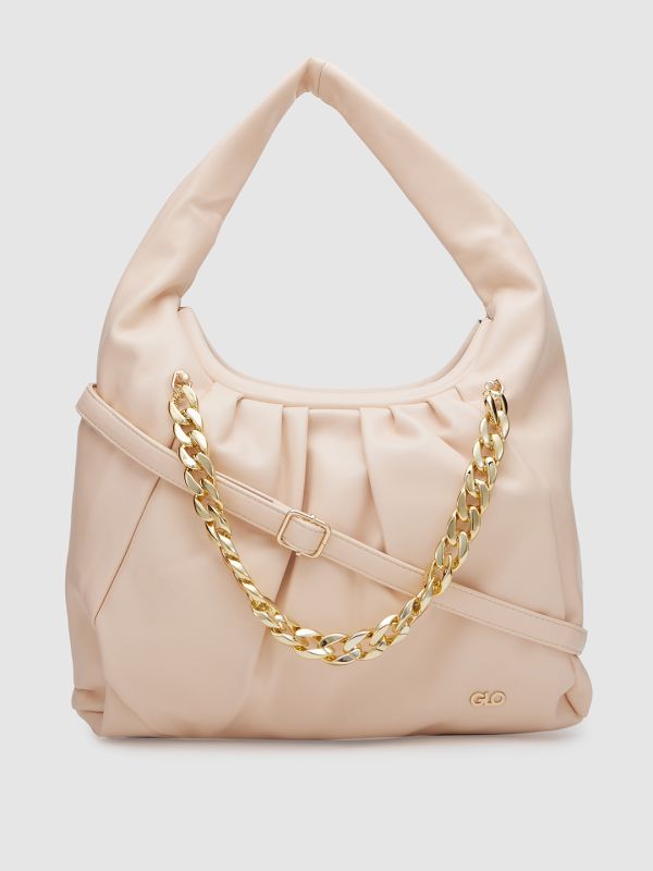 Globus Women Solid Vegan Leather Hobo Bag