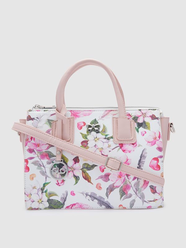 Globus Women Nude Printed Vegan Leather Handheld Bag