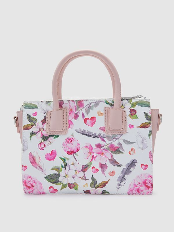 Globus Women Nude Printed Vegan Leather Handheld Bag