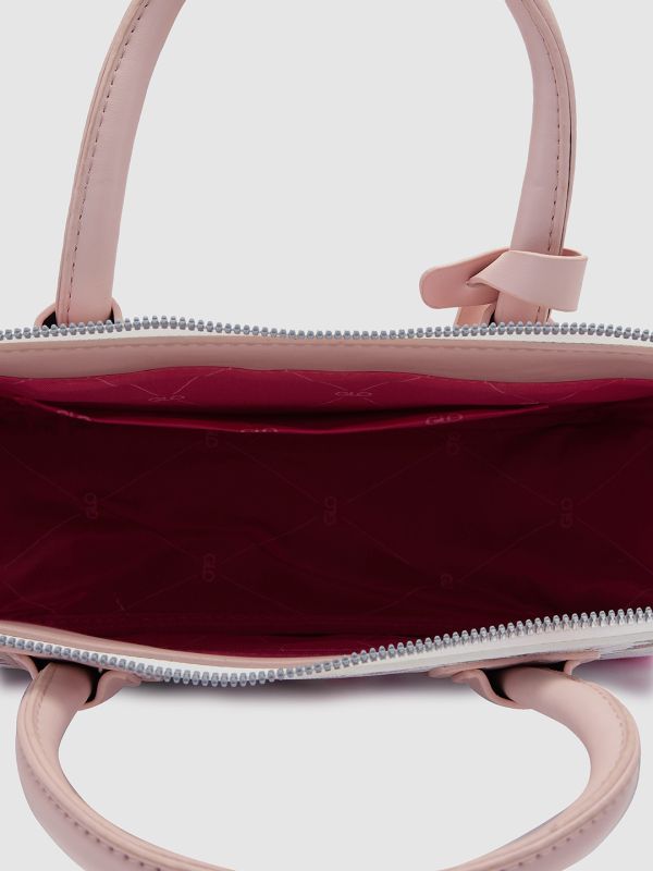 Globus Women Nude Printed Vegan Leather Handheld Bag