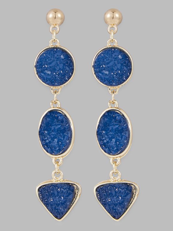 Globus Women Gold-Plated Geometric Drop Earrings
