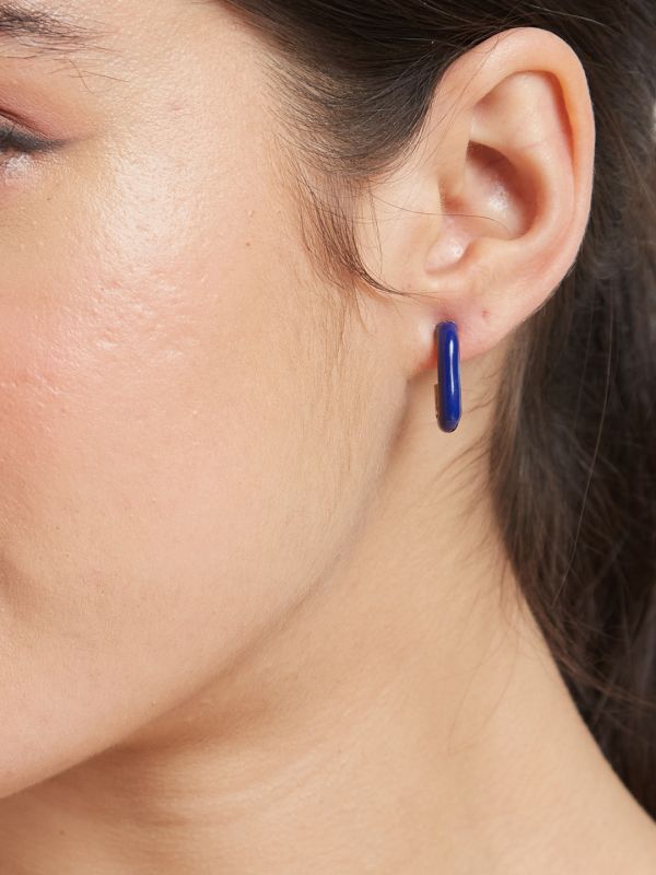Globus Women Gold-Plated Geometric Hoop Earrings
