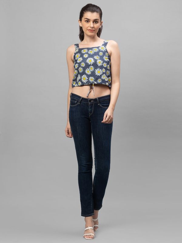 Globus Blue Printed Top