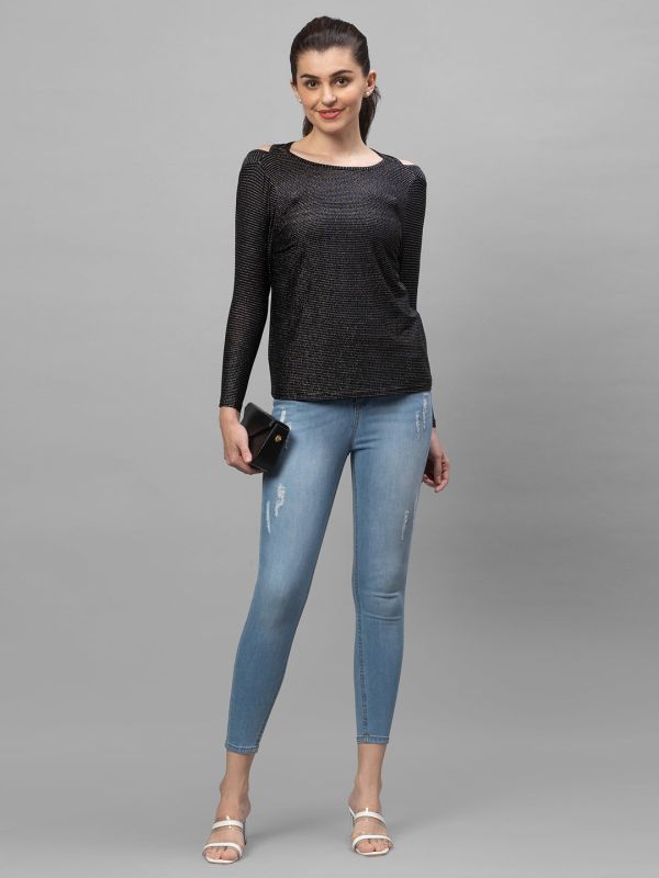 Globus Black Striped Top