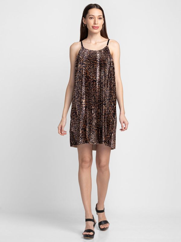 Globus Multi Brown Printed Dress