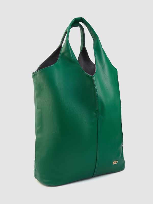 Globus Women Forest Green Solid Casual Hobo Bag